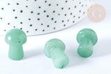 Pierre de massage champignon aventurine naturelle lithothérapie 20-21mm, pierre lithothérapie, x1, G7548