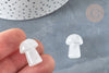 Pierre de massage champignon cristal de roche naturel lithothérapie 20-21mm, cristal de roche, lithothérapie, x1, G7509
