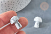 Pierre de massage champignon howlite naturel lithothérapie 21mm, howlite, lithothérapie, x1, G7510