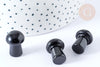 Pierre de massage champignon obsidienne naturelle lithothérapie 20-21mm, pierre lithothérapie, x1, G7550