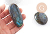 Pierre labradorite naturelle roulée, galet labradorite, pierre semi-precieuse,pierre grise naturelle, x1 (G5233)