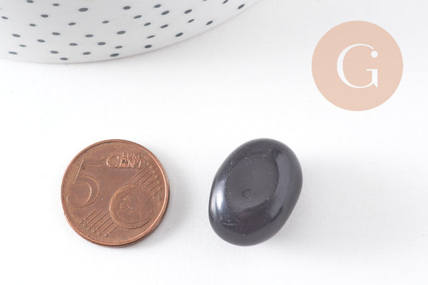 Pierre obsidienne naturelle roulée 45-66mm, pierre naturelle, litotherapie,obsidienne naturelle, x20gr (G5778)