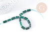 Pierres tube Quartz émeraude vert foncé 14mm, pierre naturelle, le fil de 18cm, x1(G9100)