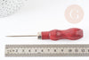 Pique poinçon acier manche bois, x1 (G0293)