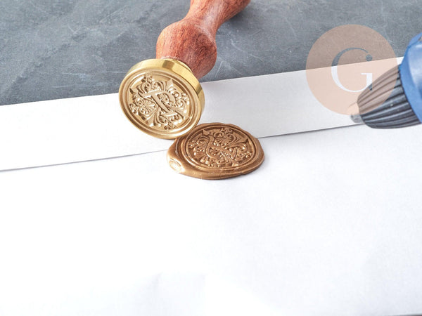 Pistolet pour bâton de cire rond, fourniture pour création de sceaux personnalisés, x1 (G8913)