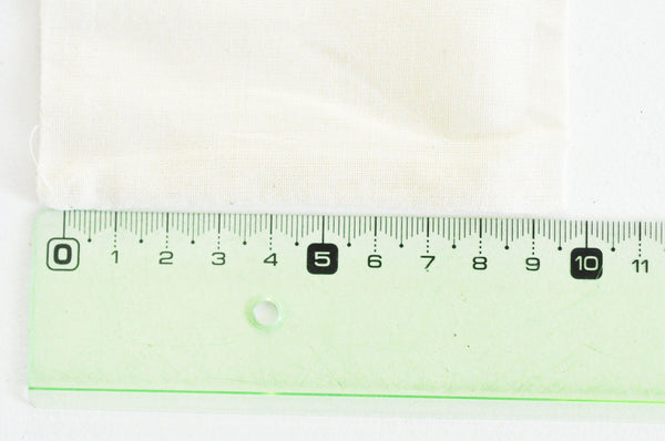 Pochette bijou coton blanc écru,rangement bijoux, pochette cadeau, emballage bijou,pochon bijou, 12x10cm, x1 G2584