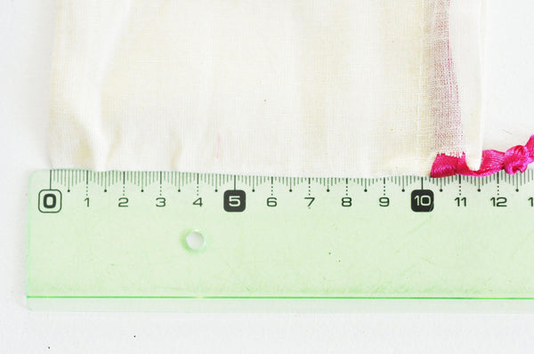 Pochette bijou coton blanc écru,rangement bijoux, pochette cadeau, emballage bijou,pochon bijou, 12x10cm, x1 G2584