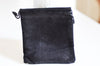 Pochette bijou velours noir rangement cadeau bijoux 12cm, x1 (G2204)