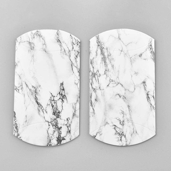 Pochette carton marbré blanc 9.5x5.5cm, x10 G2944