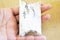 Pochette carton marbré blanc 9.5x5.5cm, x10 G2944