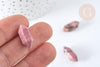 Pointe Rhodochrosite naturelle non percée 19~22mm, pointe double, pierre naturelle polie,bijoux lithothérapie, x1 G7531