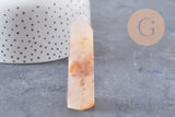 Pointe agate fleur naturelle roulée, agate fleur naturelle, pierre semi-precieuse, séance lithothérapie, x1 (G4863)
