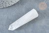 Pointe cristal de roche naturel 59~61mm, quartz naturel, pierre semi-précieuse, séance lithothérapie, x1 (G7941)