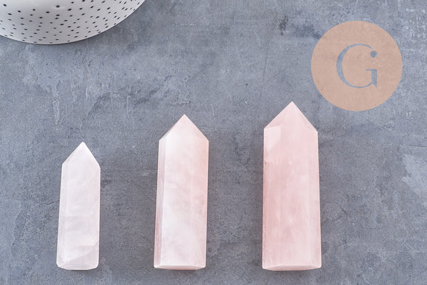 Pointe cristal de roche naturel 60-87mm, quartz naturel, pierre semi-precieuse, séance lithothérapie, x1 (G7210)