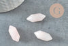 Pointe quartz rose naturel non percée 20mm, pointe double, pierre naturelle polie, création bijoux quartz lithothérapie, x1 G6367