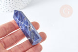 Pointe sodalite 70-80mm, pierre naturelle séance lithothérapie, x1 (G8413)