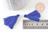 Pompon bleu coton bleu 25-31mm, x5 (G2770)