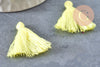 Pompon jaune coton 25-31mm, x5 (G2764)