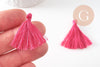 Pompon rose coton 25-31mm, décoration pompon,accessoire coton, pompon boucles, x5 G2772