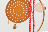 Présentoir à bijoux boucles d'oreilles rond fer doré socle marbre 24.5cm, x1 (G10246)