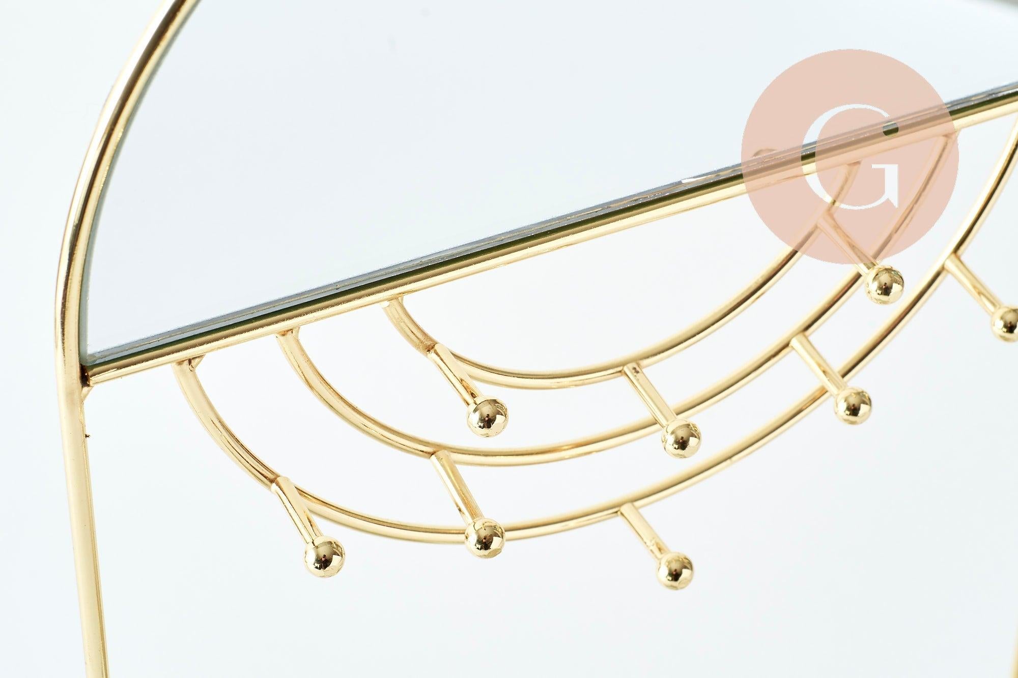Présentoir à bijoux doré velours blanc, présentoir pour rangement de bijoux, x1 G9396