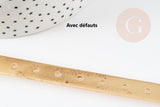 Présentoir bijoux boucles d'oreilles laiton doré socle bois, 20cm, x1 G6930