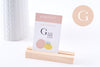 Présentoir rainuré bois pour table menu personnalisable 9.9cm, x1 (G10238)