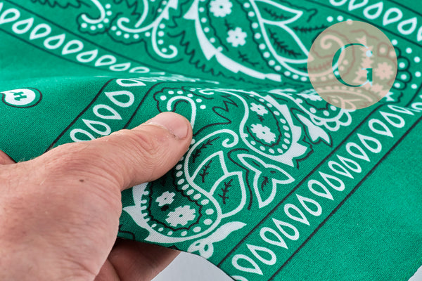 Paisley pattern bandana, polyester, 55cm, x1 (G10691)