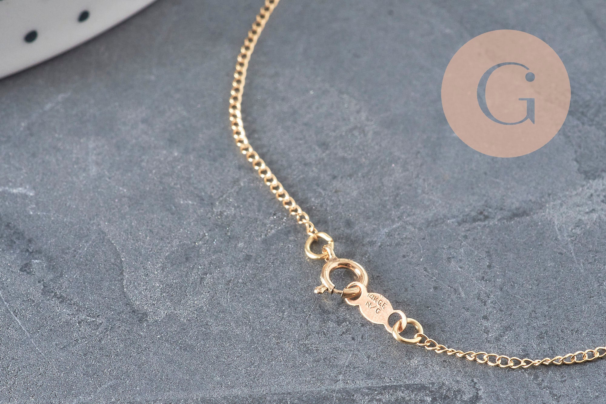 Collar Cadena fina con cierre dorado gold-filled 45.7cm x1 (G2617)