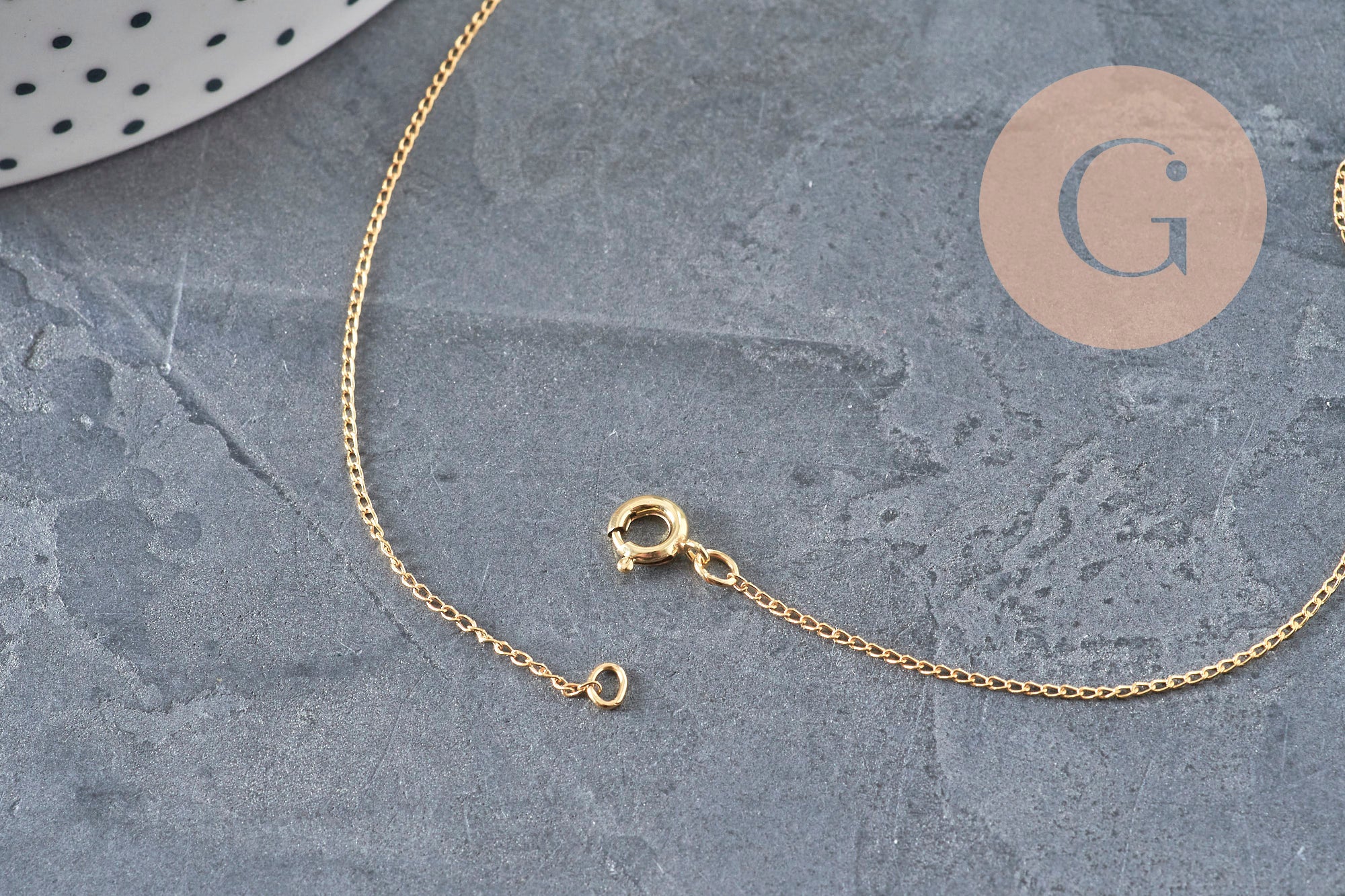 Collar Cadena fina con cierre dorado gold-filled 45.7cm x1 (G2617)
