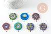 Colgante donut murano millefiori multicolor 29-39mm x1 (G1451)