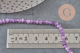 Perle rondelle jade violet, naturelle, perle facette,jade,5x3mm,fil de 35 cm, x1 (G1704)-Perles-Gingerlily Perles