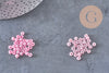 Cuentas grandes de cristal rosa nacarado 4mm, x10g (G5474)
