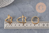 PHOTO 5 VARIATIONS TO BE MADE Heart ring gold IP 304 stainless steel Size 57, x1 VALID