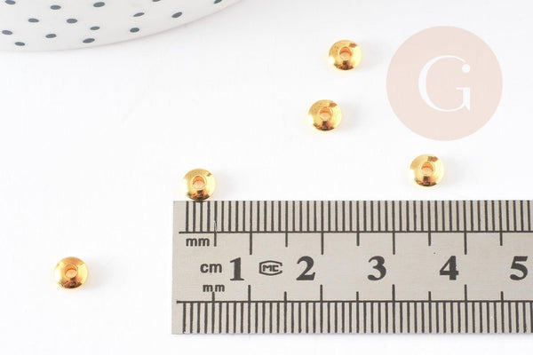 Rondelles intercalaire laiton doré 5mm, x20 x50 x100 (G0044)