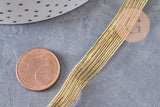 Ruban élastique doré nylon 10mm, x1 mètre (G10414)
