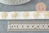 Ruban élastique écru or coquilage EFJF, x1 ou x5 ou x10 mètres (G1674)
