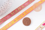 Ruban texte Amour 10mm, un ruban brodé de qualité pour travaux de couture ou création de bijoux, x1 mètre (G10418)