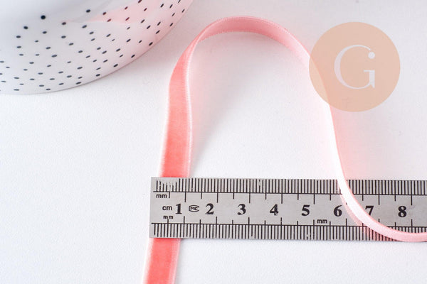 Ruban velours 10mm, x1 mètre (G10331)