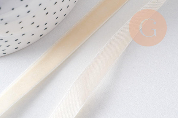 Ruban velours 10mm, x1 mètre (G10331)