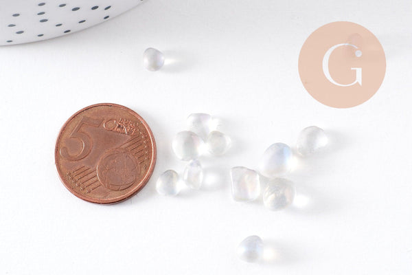 Sable chips pierre de lune 7~13mm non percé, x20gr (G0403)