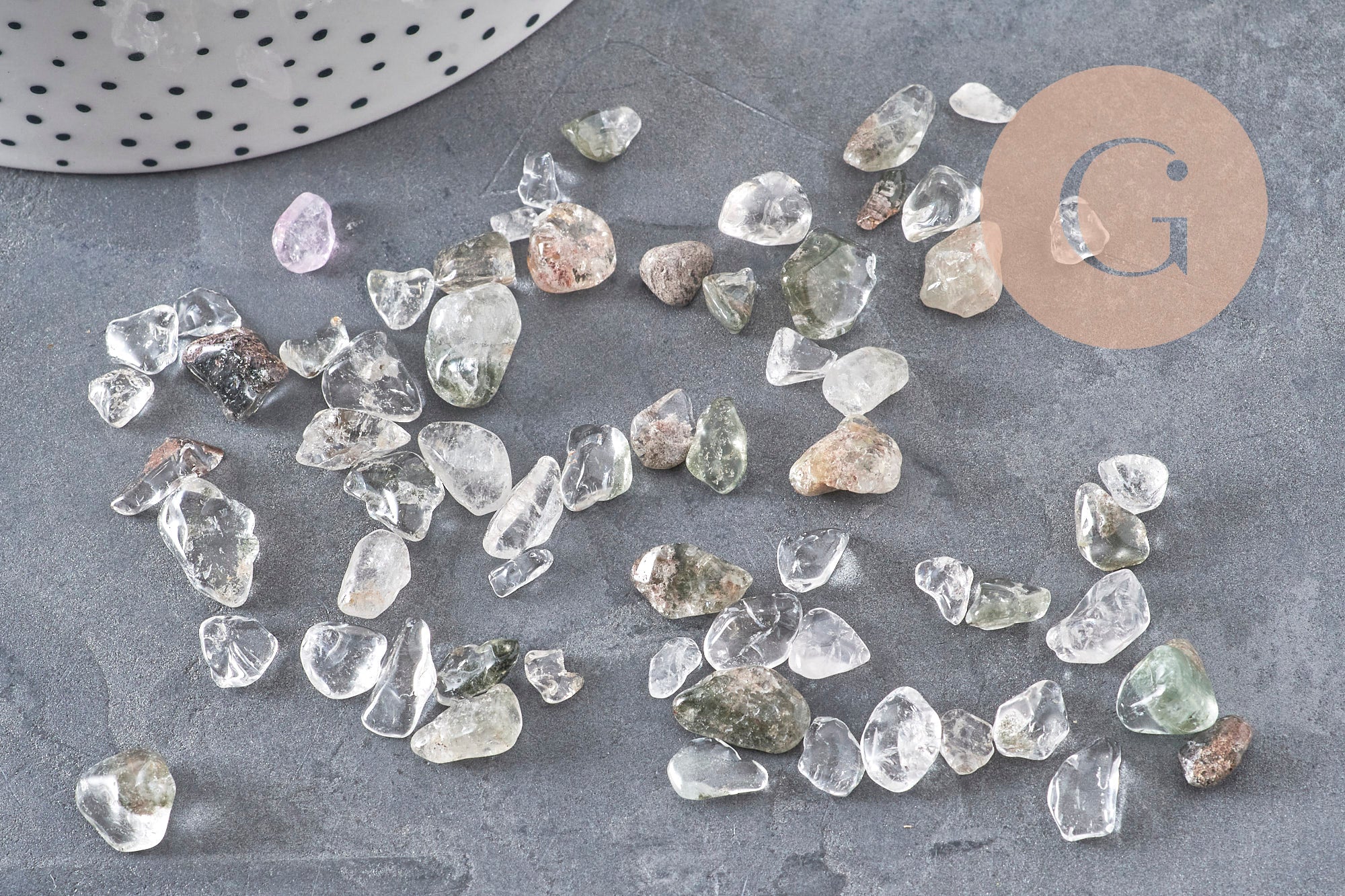 Sable chips pierre lodolite naturelle 7-16mm non percé, x20gr (G3503)