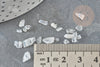 Sable chips pierre quartz blanc naturel 0.5-11.5mm non percé, x20gr (G3500)