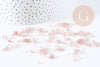 Sable chips pierre quartz fraise naturel 2-15mm non percé, x20gr (G8945)