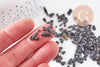Sable chips pierres naturelle noire 3~5mm non percé, x20gr (G0227)
