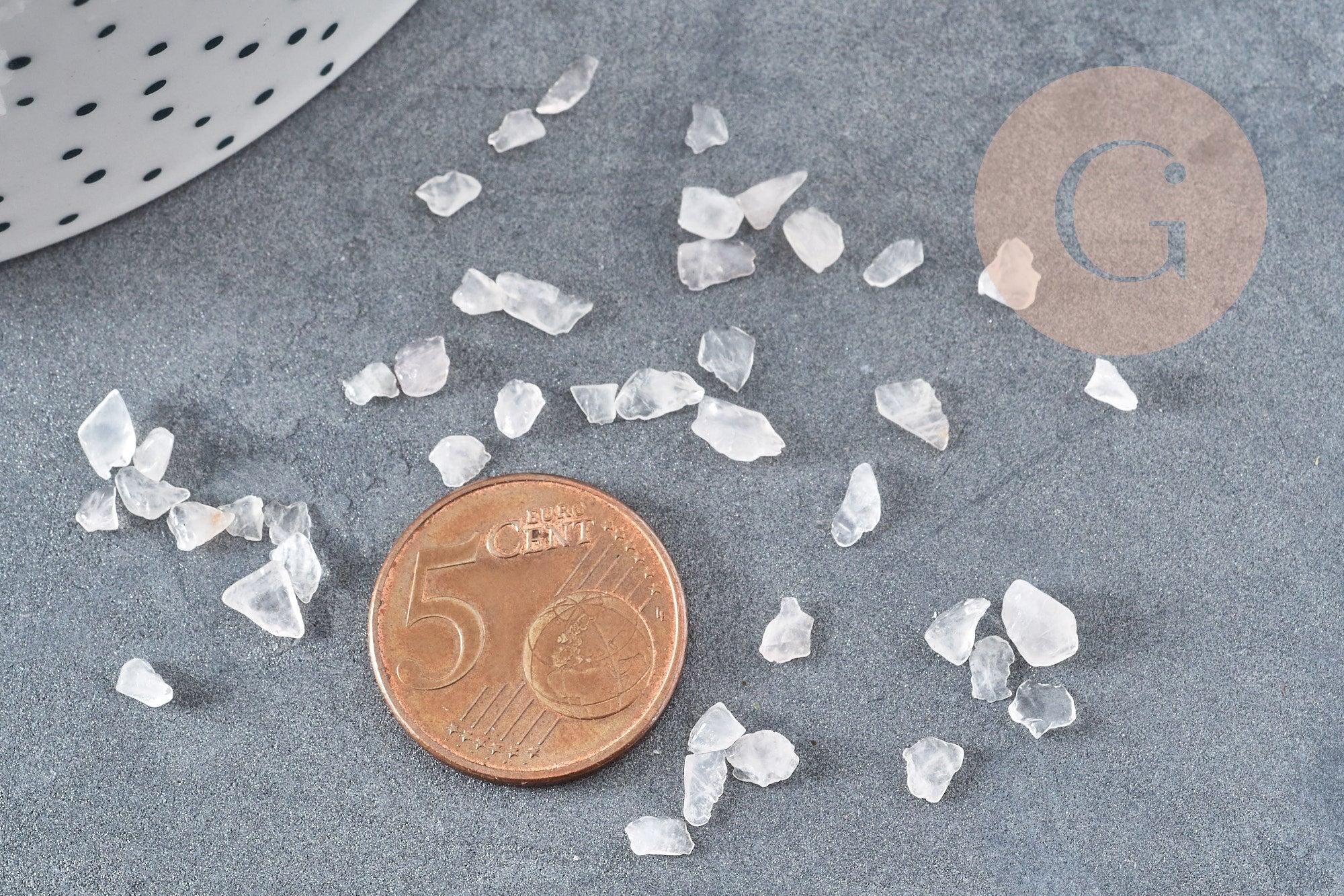 Sable pierre Chips quartz rose naturel 2~8mm, x20gr (G9552)