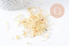 Sable pierre chips citrine jaune naturelle chauffée 3mm non percé, x20gr (G0248)
