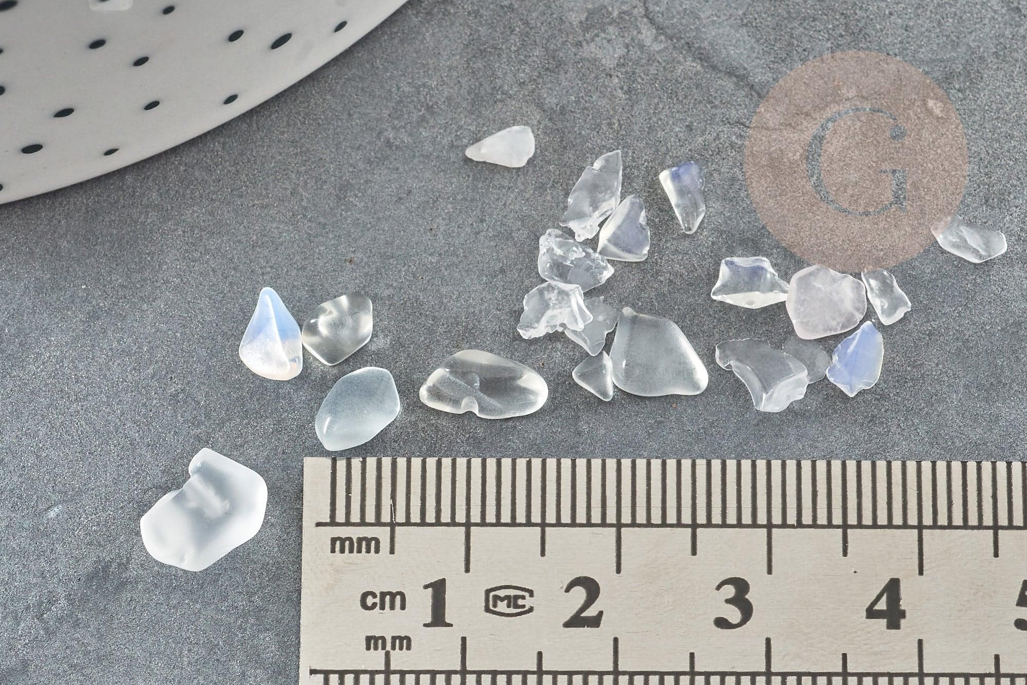 Sable pierre chips opalite 4~12mm non percé,x20gr (G0232)