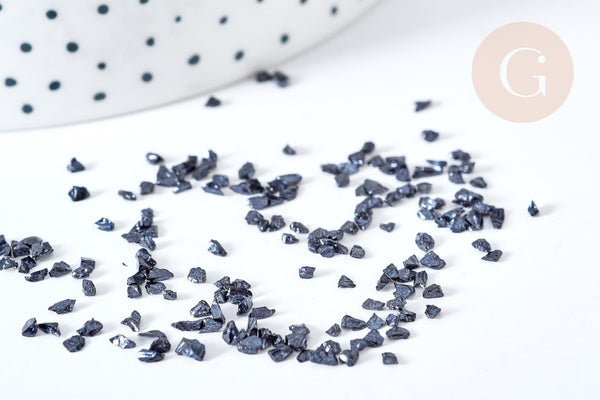 Sable pierre chips quartz bleu foncé 2-7mm non percé, x20gr (G8104)
