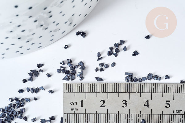 Sable pierre chips quartz bleu foncé 2-7mm non percé, x20gr (G8104)